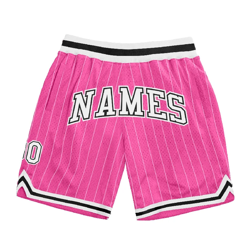 Relaxed-Fit Unisex Fashion For All-Day Comfort One Size Pink White Pinstripe White-Black Authentic Basketball Shorts Relaxed-Fit Unisex Fashion For All-Day Comfort One Size Pink White Pinstripe White-Black Authentic Basketball Shorts