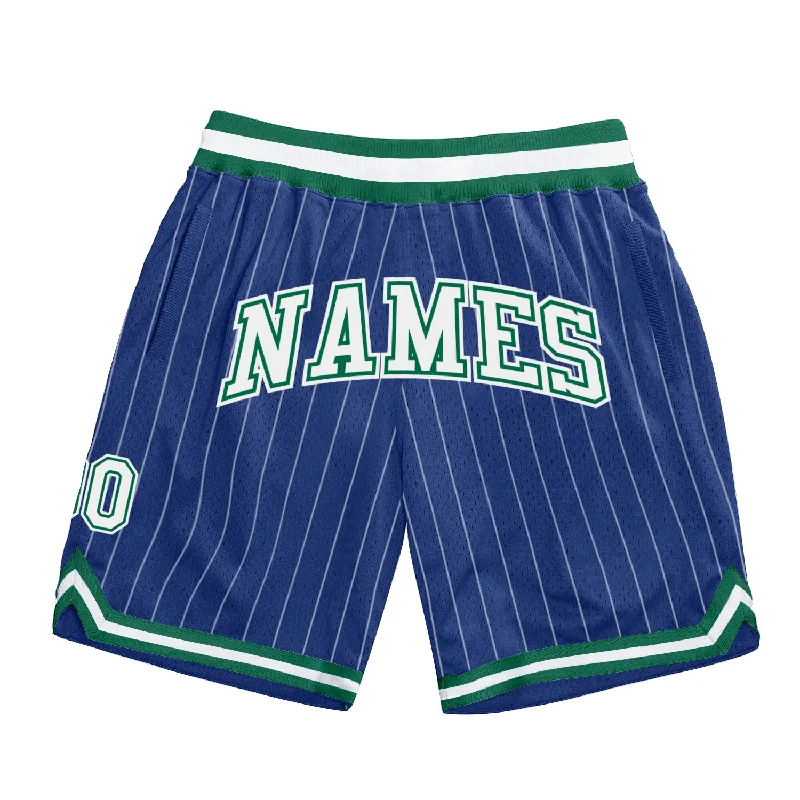 Urban-Inspired Unisex Fashion Trends One Size Royal White Pinstripe White-Kelly Green Authentic Basketball Shorts Urban-Inspired Unisex Fashion Trends One Size Royal White Pinstripe White-Kelly Green Authentic Basketball Shorts