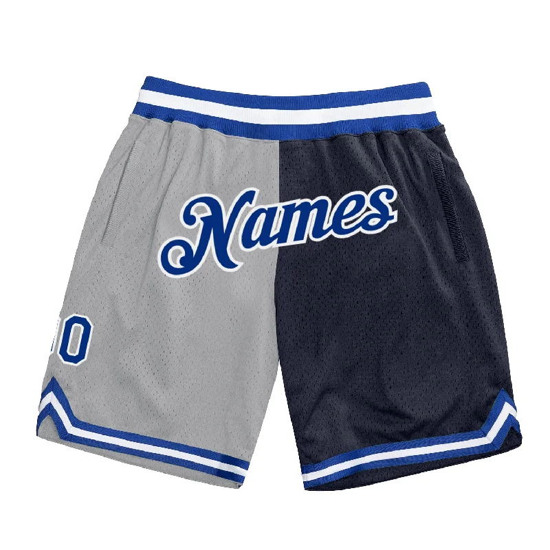 Gender-Neutral Trendy Clothing Styles One Size Gray Royal-Navy Authentic Throwback Split Fashion Basketball Shorts Gender-Neutral Trendy Clothing Styles One Size Gray Royal-Navy Authentic Throwback Split Fashion Basketball Shorts