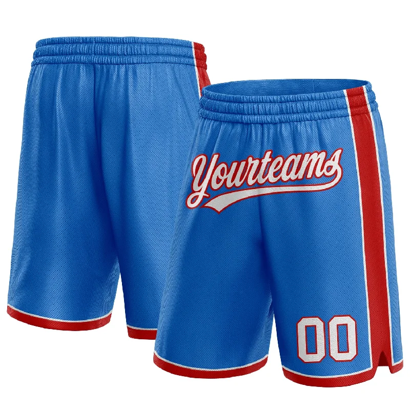 One Size Blue White-Red Authentic Basketball Shorts