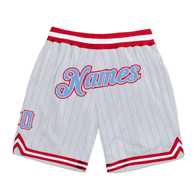 Elegant And Minimal Gender-Free Clothing One Size White Light Blue Pinstripe Light Blue-Red Authentic Basketball Shorts Elegant And Minimal Gender-Free Clothing One Size White Light Blue Pinstripe Light Blue-Red Authentic Basketball Shorts