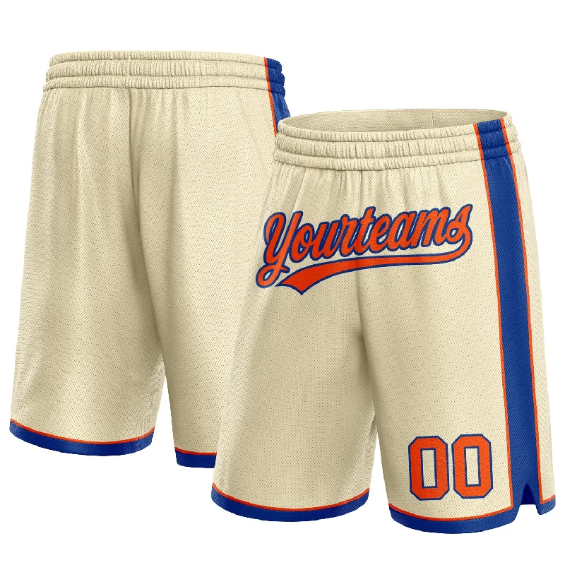 One Size Cream Orange-Royal Authentic Basketball Shorts