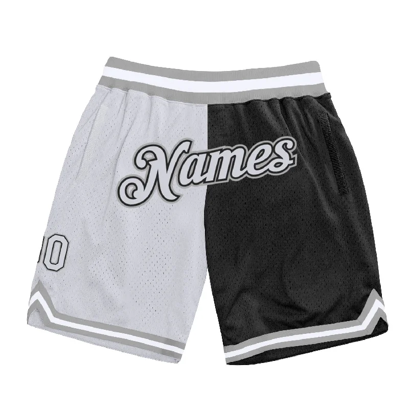 High-Quality Unisex Basics For All Occasions One Size Black White-Gray Authentic Throwback Split Fashion Basketball Shorts High-Quality Unisex Basics For All Occasions One Size Black White-Gray Authentic Throwback Split Fashion Basketball Shorts