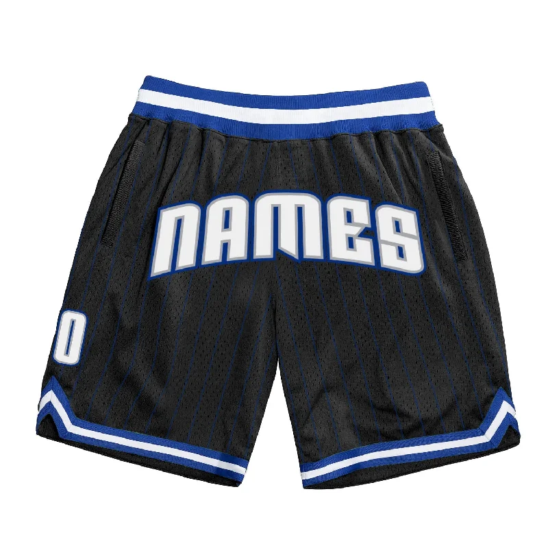 Chic And Casual Unisex Fashion Trends One Size Black Royal Pinstripe White-Gray Authentic Basketball Shorts Chic And Casual Unisex Fashion Trends One Size Black Royal Pinstripe White-Gray Authentic Basketball Shorts