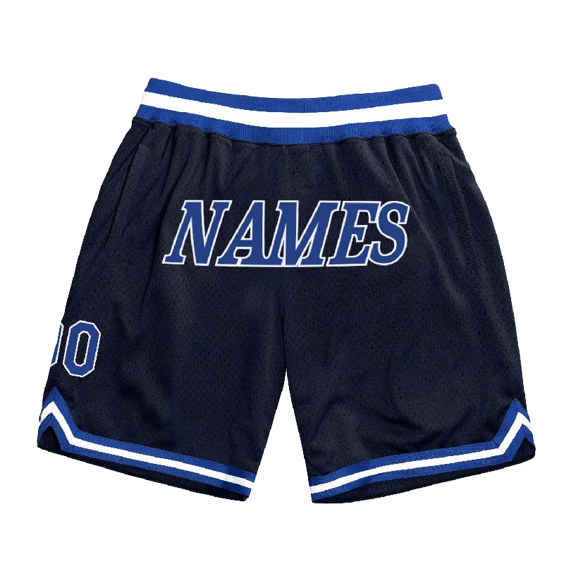 Unisex Casual Fashion Trends One Size Navy Royal-White Authentic Throwback Basketball Shorts Unisex Casual Fashion Trends One Size Navy Royal-White Authentic Throwback Basketball Shorts