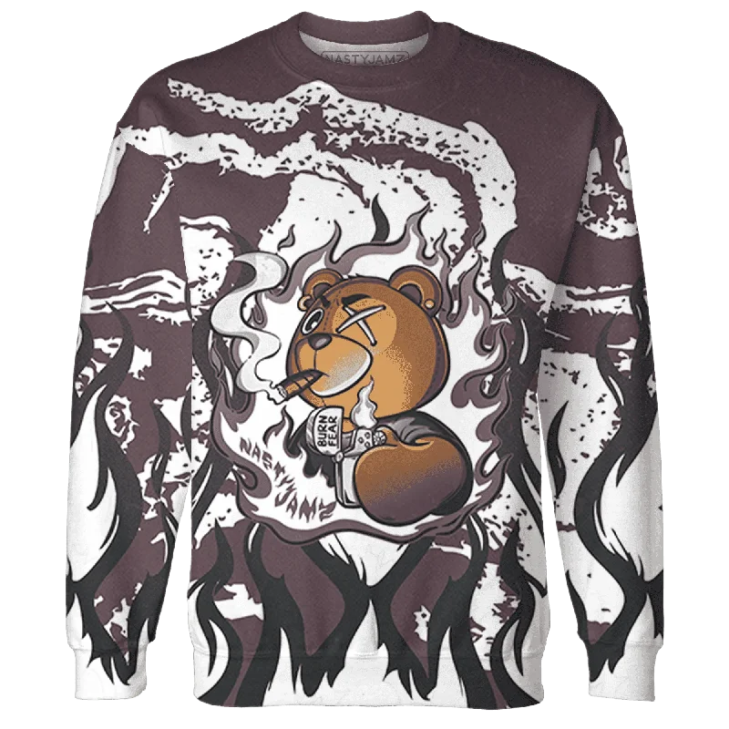 Classic Unisex Fashion Looks NastyJamz Burgundy Crush 3s Sweatshirt Match BER Burn Fear All-Over Print Classic Unisex Fashion Looks NastyJamz Burgundy Crush 3s Sweatshirt Match BER Burn Fear All-Over Print