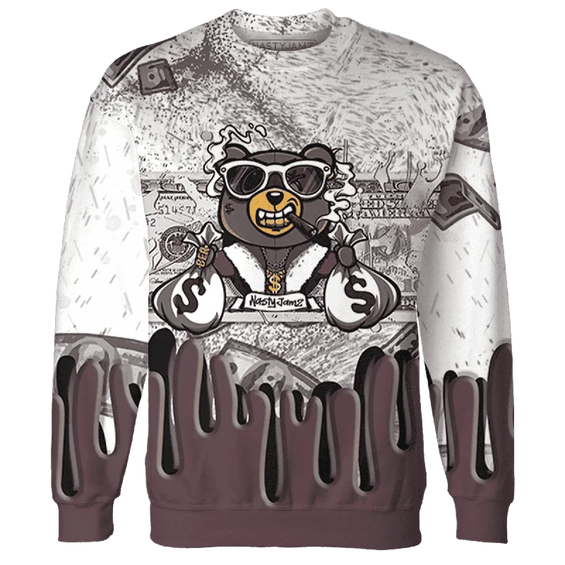 Effortless And Modern Unisex Dressing NastyJamz Burgundy Crush 3s Sweatshirt Match BER Dollar All-Over Print Effortless And Modern Unisex Dressing NastyJamz Burgundy Crush 3s Sweatshirt Match BER Dollar All-Over Print