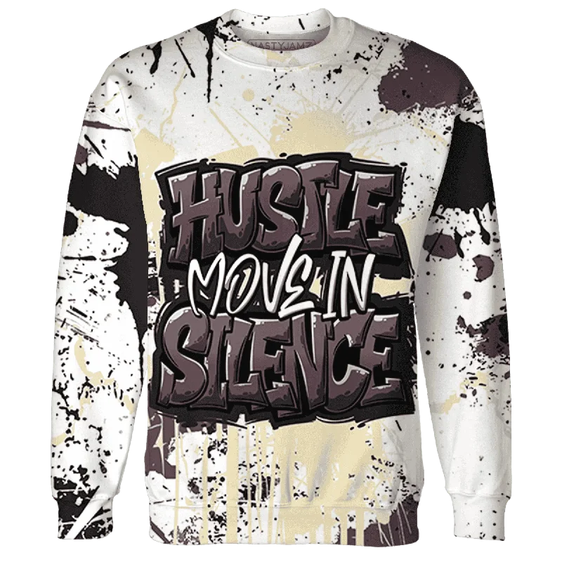 NastyJamz Burgundy Crush 3s Sweatshirt Match Hustle Move In Silence All-Over Print