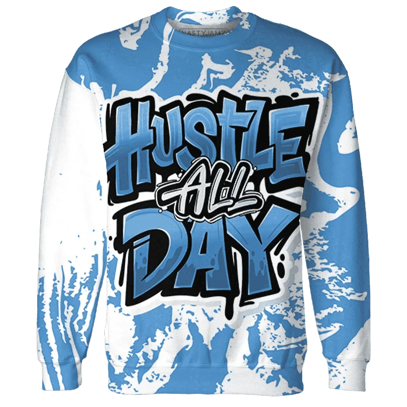 NastyJamz Carolina Blue Univercitii 17s Sweatshirt Match Hustle All Day All-Over Print