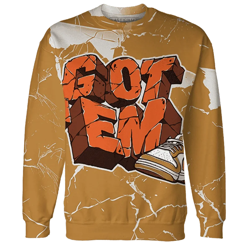 Dunk Low Retro Wheat Orange NastyJamz Sweatshirt Match Got Em All-Over Print