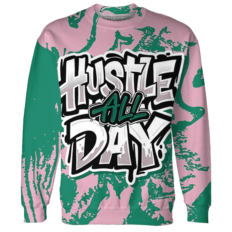 NastyJamz Dunk Pink Malachite Medium Soft Low Sail Sweatshirt Match Hustle All Day All-Over Print