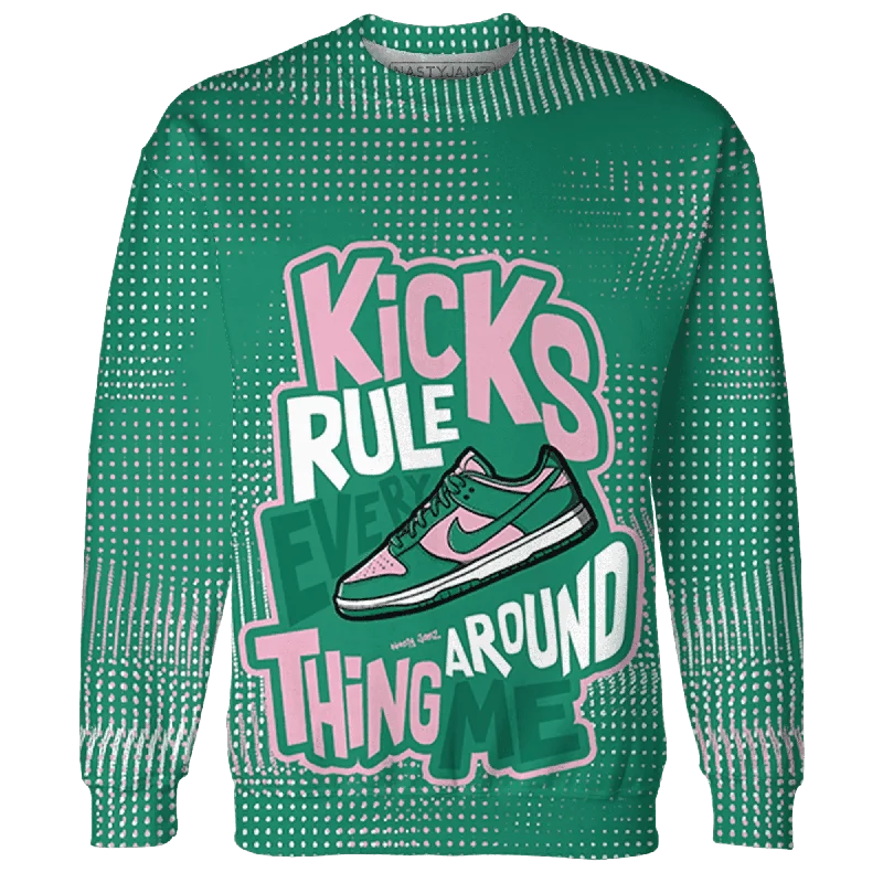 NastyJamz Dunk Pink Malachite Medium Soft Low Sail Sweatshirt Match Kicks Rule All-Over Print