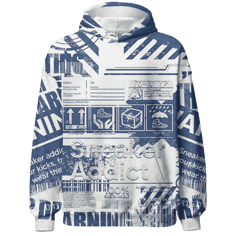 NastyJamz Low Diffused Blue 11s Hoodie Match Sneaker Addict Warning All-Over Print