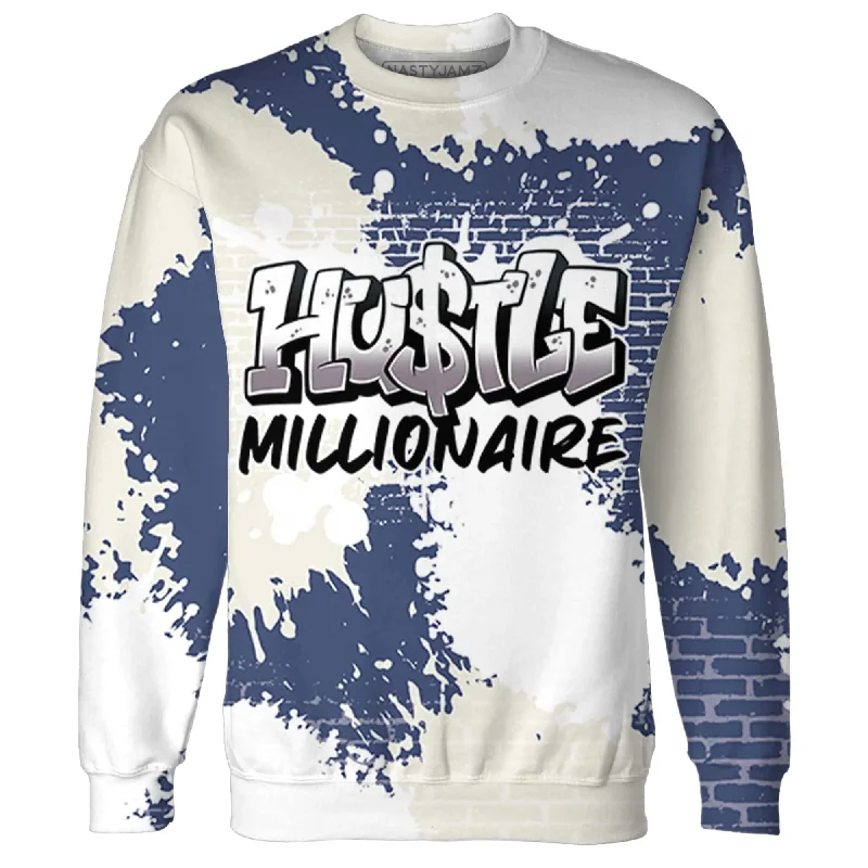 NastyJamz Low Diffused Blue 11s Sweatshirt Match Hustle Millionaire All-Over Print