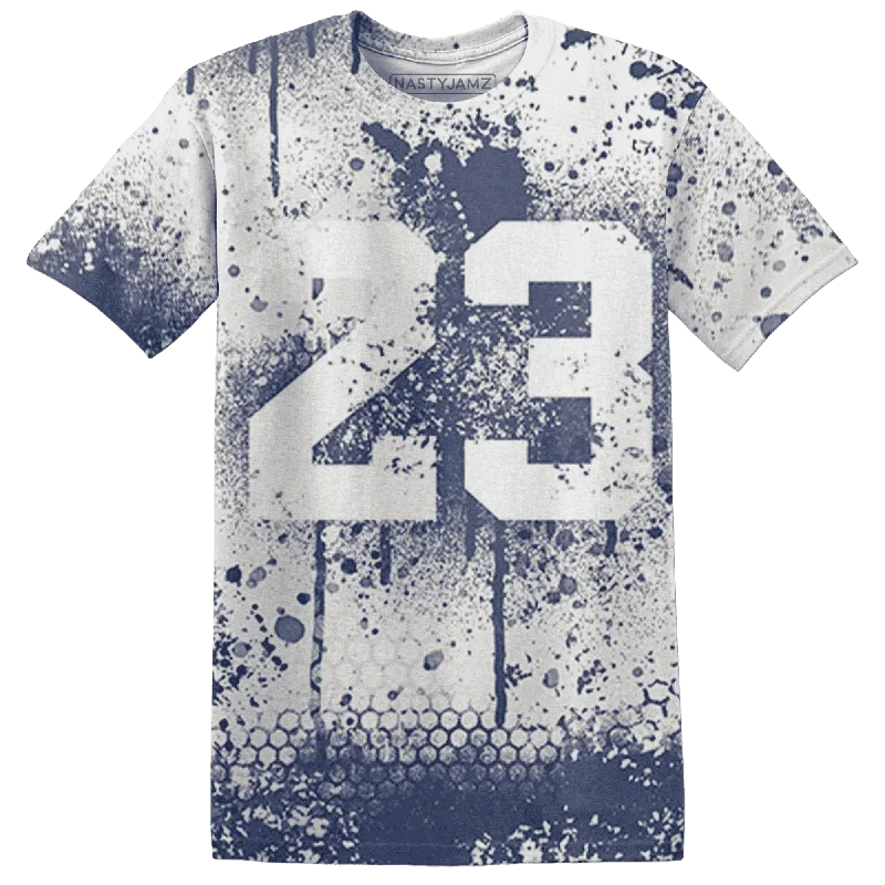 NastyJamz Low Diffused Blue 11s T-Shirt Match 23 Painted Graffiti