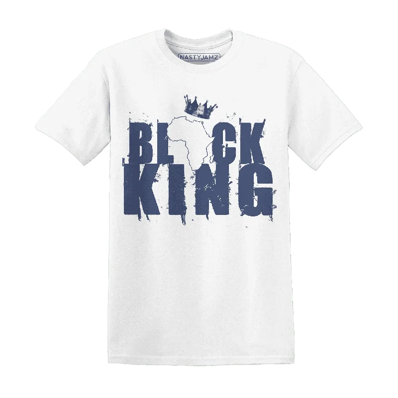 NastyJamz Low Diffused Blue 11s T-Shirt Match  Black King Crown