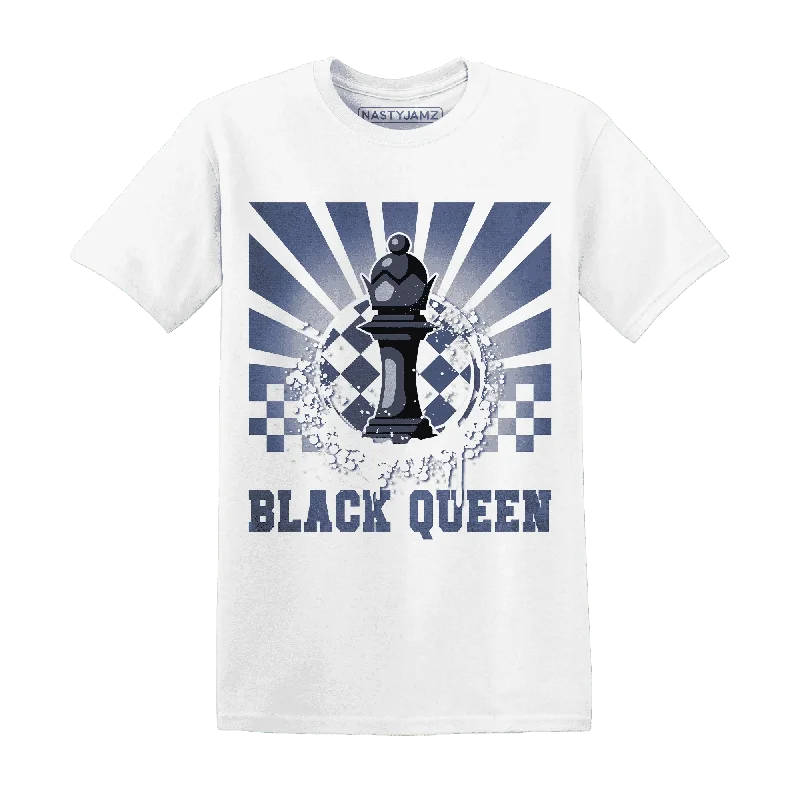 NastyJamz Low Diffused Blue 11s T-Shirt Match  Black Queen Collection