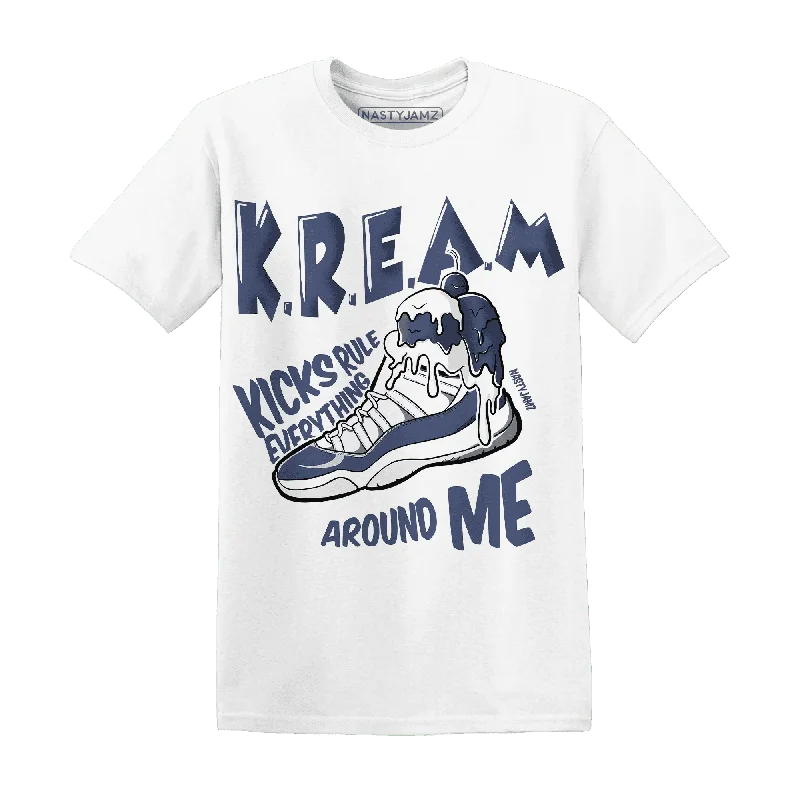 NastyJamz Low Diffused Blue 11s T-Shirt Match  Kream Sneaker