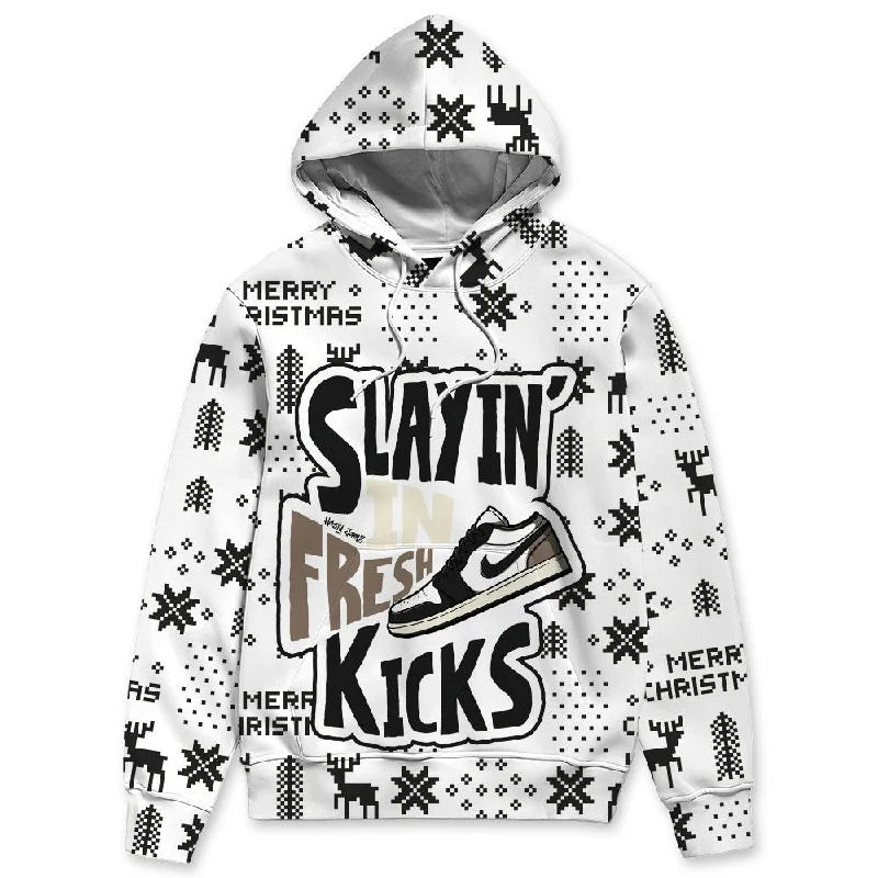 Low Mocha 1s NastyJamz Hoodie Match Slayin Kicks All-Over Print