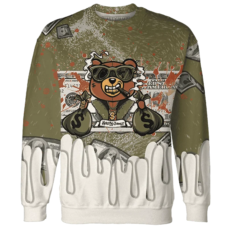 Unisex Casual Fashion Trends NastyJamz Medium Olive 1s Sweatshirt Match BER Dollar All-Over Print Unisex Casual Fashion Trends NastyJamz Medium Olive 1s Sweatshirt Match BER Dollar All-Over Print