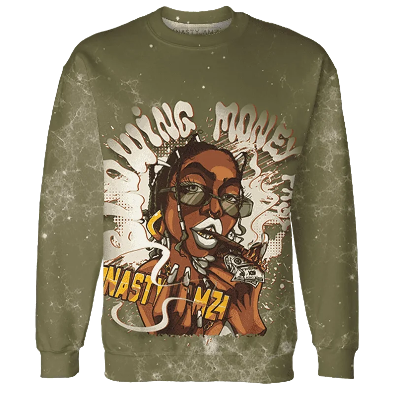 Oversized And Relaxed Unisex Fashion NastyJamz Medium Olive 1s Sweatshirt Match Blowing Money Fast Girl All-Over Print Oversized And Relaxed Unisex Fashion NastyJamz Medium Olive 1s Sweatshirt Match Blowing Money Fast Girl All-Over Print