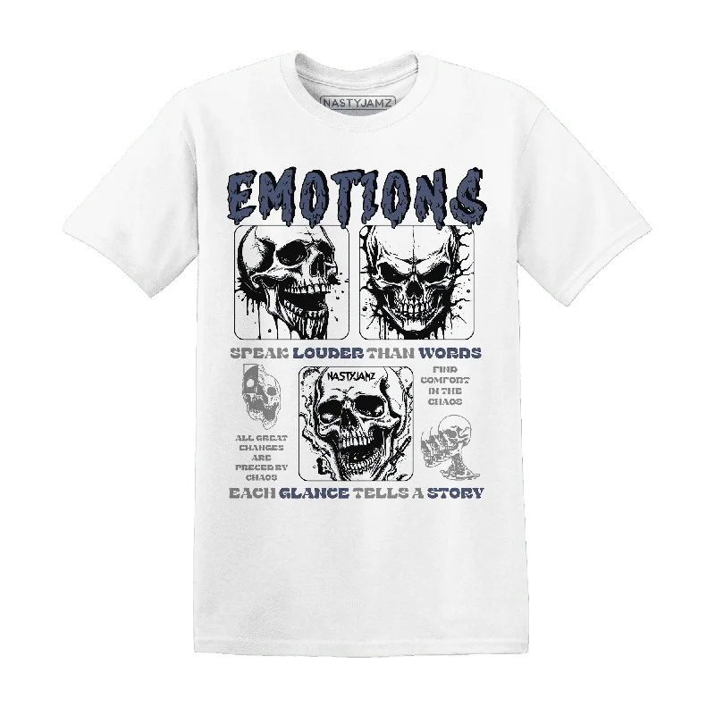 NastyJamz Low Diffused Blue 11s T-Shirt Match Emotions Skull