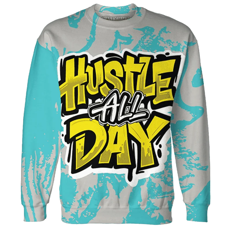 NastyJamz NBL Cyan Burst 9060 Sweatshirt Match Hustle All Day All-Over Print