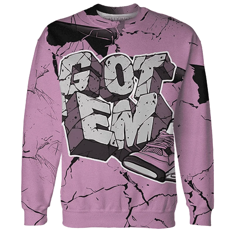 Orchid Neutral Grey Black White 4s NastyJamz Sweatshirt Match Got Em All-Over Print