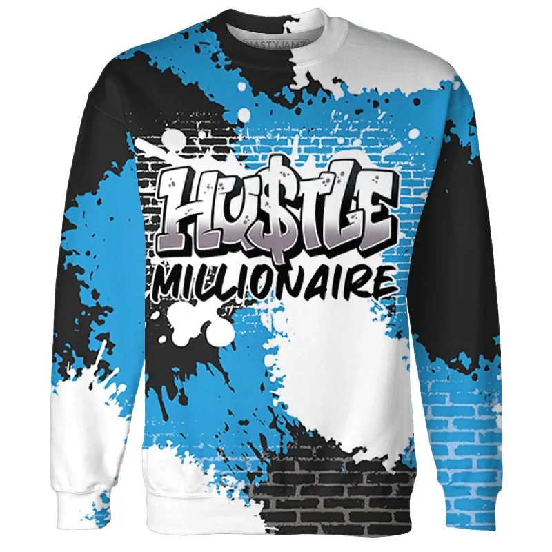 NastyJamz Powder Blue 9s Sweatshirt Match Hustle Millionaire All-Over Print