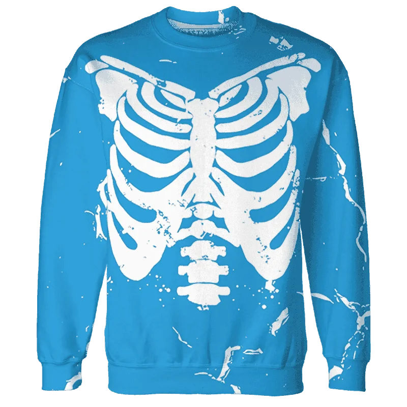 NastyJamz Powder Blue 9s Sweatshirt Match Skeleton Y2k All-Over Print