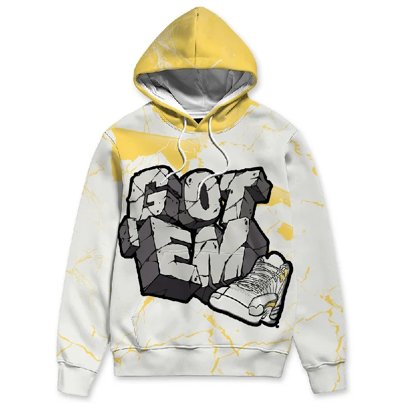 PT Metallic Gold White 12s NastyJamz Hoodie Match Got Em All-Over Print