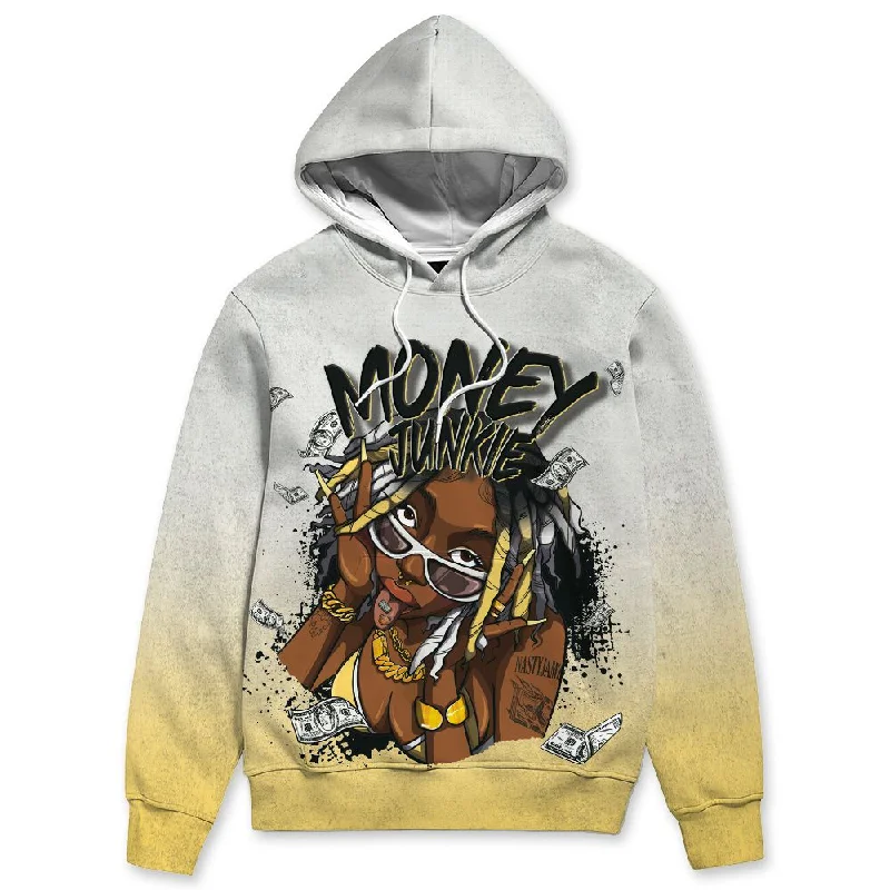 PT Metallic Gold White 12s NastyJamz Hoodie Match Money Junkie All-Over Print