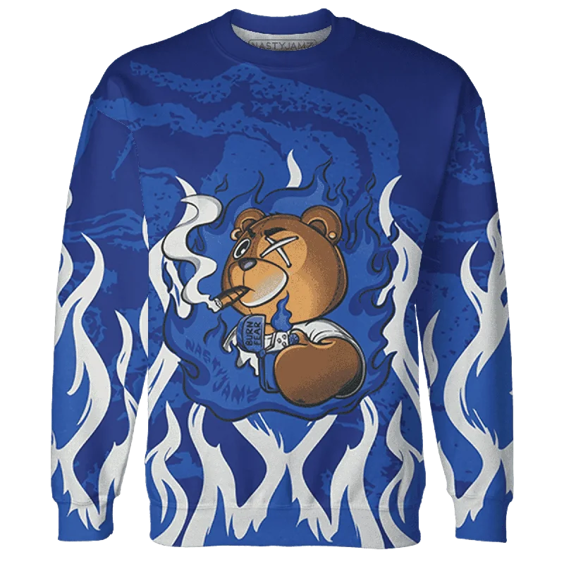 Comfortable Unisex Streetwear NastyJamz VaporMax Game Royal Blue Sweatshirt Match BER Burn Fear All-Over Print Comfortable Unisex Streetwear NastyJamz VaporMax Game Royal Blue Sweatshirt Match BER Burn Fear All-Over Print