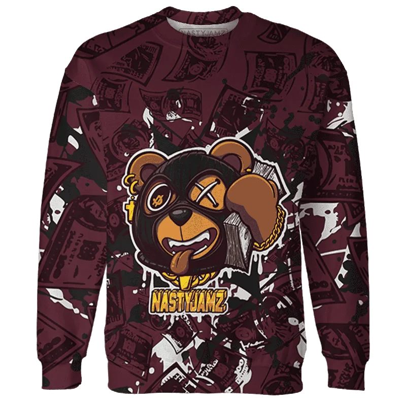 Relaxed-Fit Unisex Fashion For All-Day Comfort NastyJamz VaporMax Night Maron Burgundy Sweatshirt Match Money Motive BER All-Over Print Relaxed-Fit Unisex Fashion For All-Day Comfort NastyJamz VaporMax Night Maron Burgundy Sweatshirt Match Money Motive BER All-Over Print