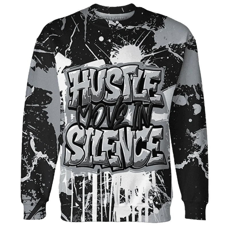 NastyJamz Wolf Grey 12s Sweatshirt Match Hustle Move In Silence All-Over Print