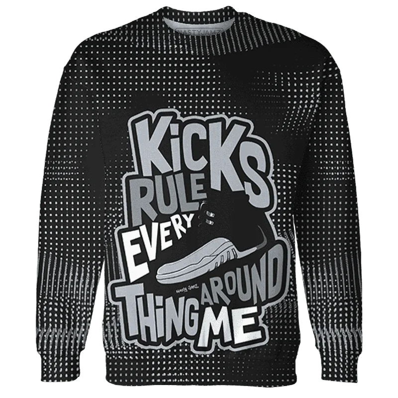 NastyJamz Wolf Grey 12s Sweatshirt Match Kicks Rule All-Over Print